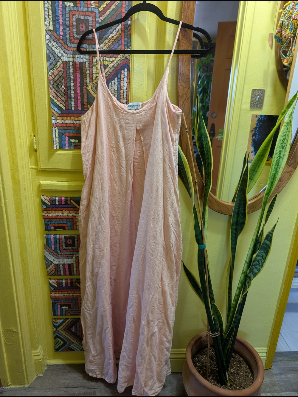 Steve Madden Pale Pink Textured Maxi Dress